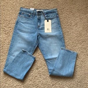 New Levi wedge cropped jeans